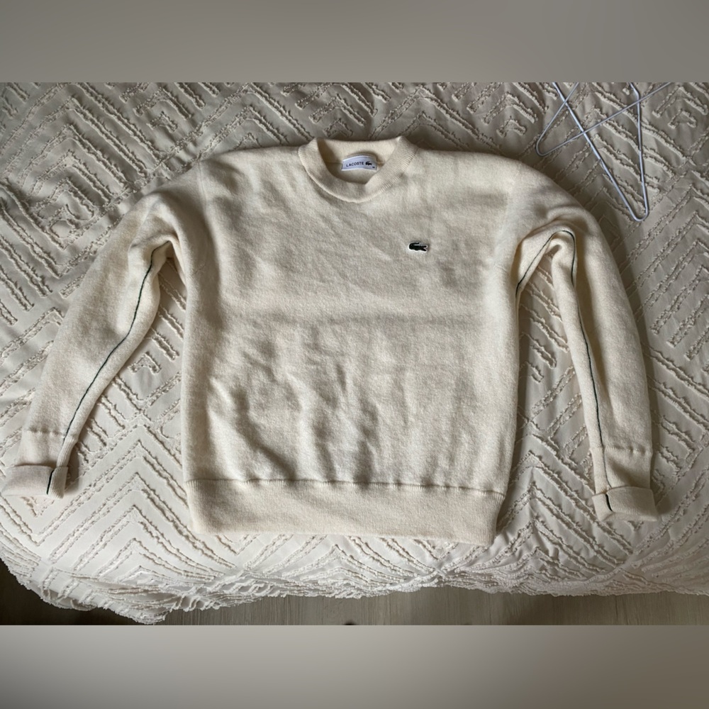 Lacoste Beige Sweater with Logo